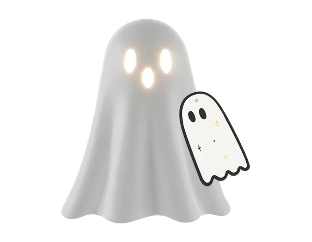 White Halloween LED Ghost (11cm)