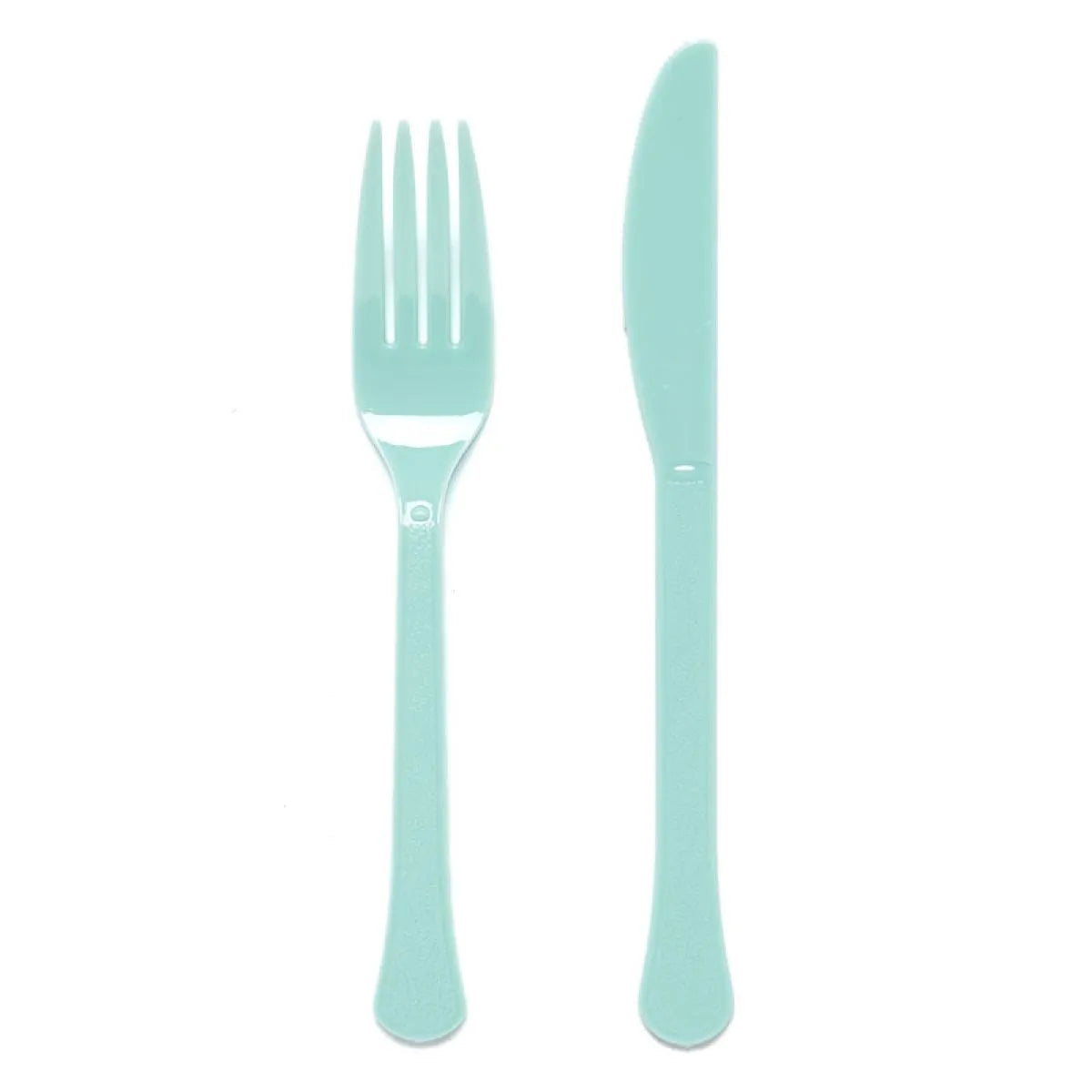 Mixed Plastic Cutlery (24pk) - Duck Egg
