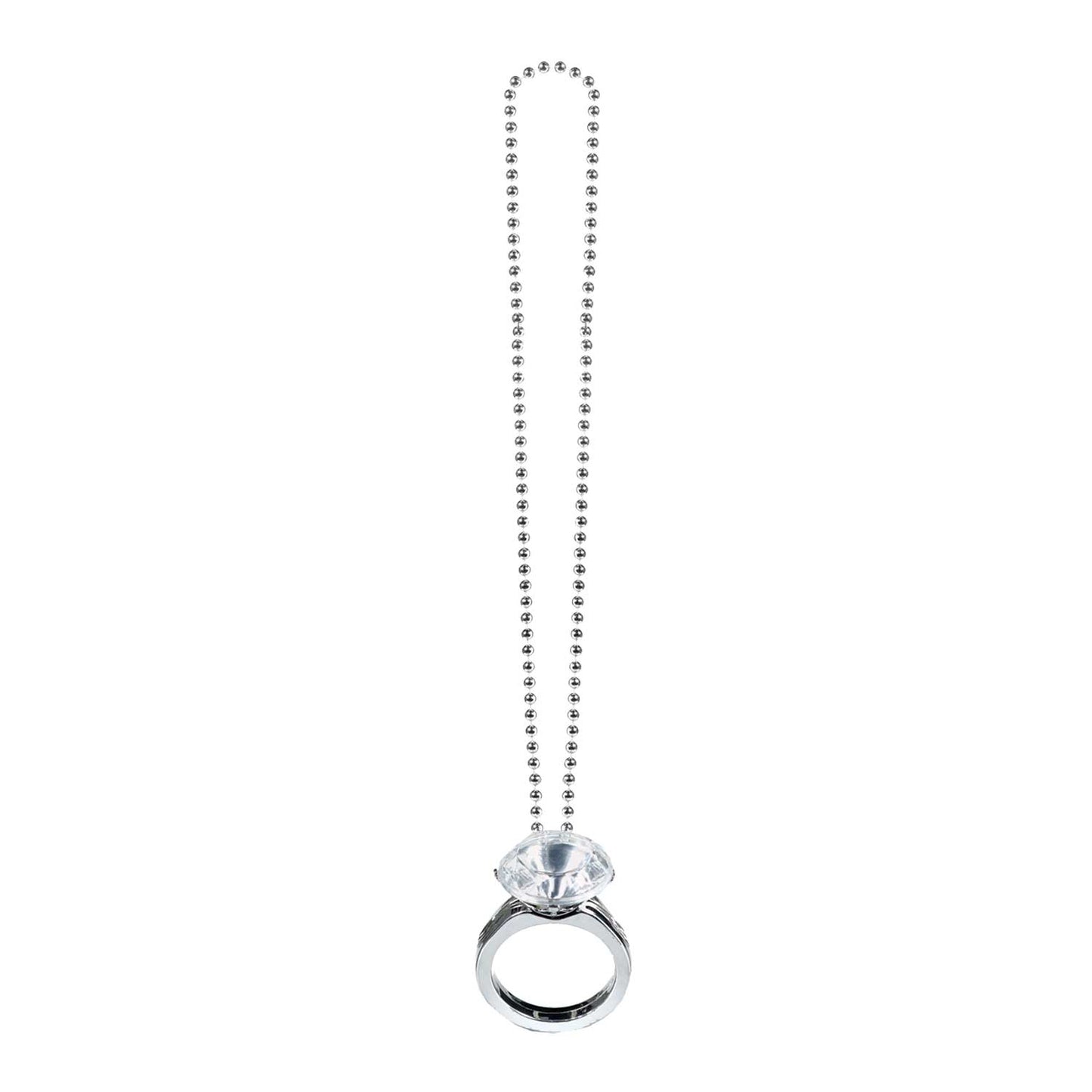 Giant Diamond Ring Necklace - 40cm - Hen Party Accessories