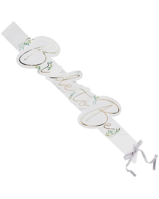 Botanical Hen Bride To Be Sash