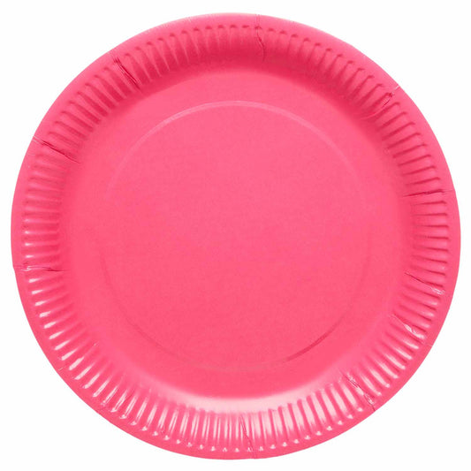 Bright Pink (Bubblegum) Paper Plates