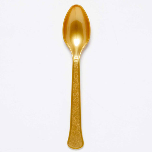 Plastic Spoons (24pk) - Gold (Creme Brulee)