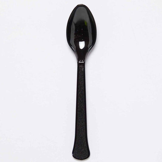 Plastic Spoons (24pk) - Black (Charcoal)