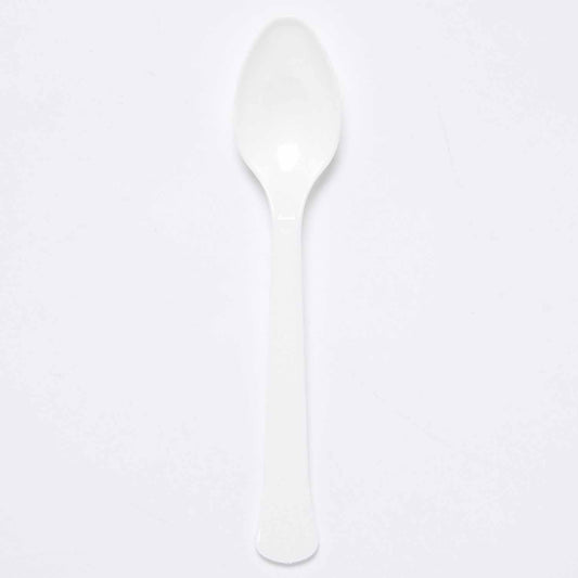 Plastic Spoons (24pk) - White (Coconut)