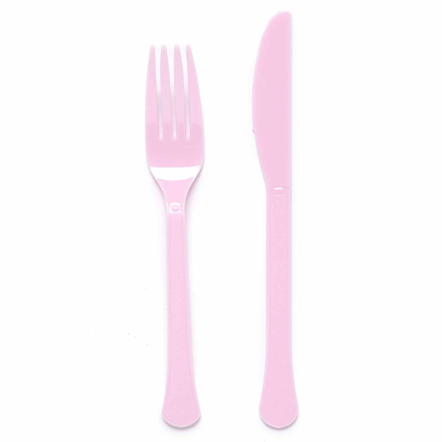 Mixed Plastic Cutlery (24pk) - Pale Pink (Marshmallow)