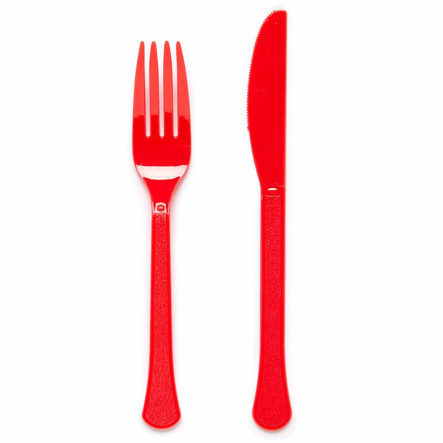 Mixed Plastic Cutlery (24pk) - Red (Fiesta)
