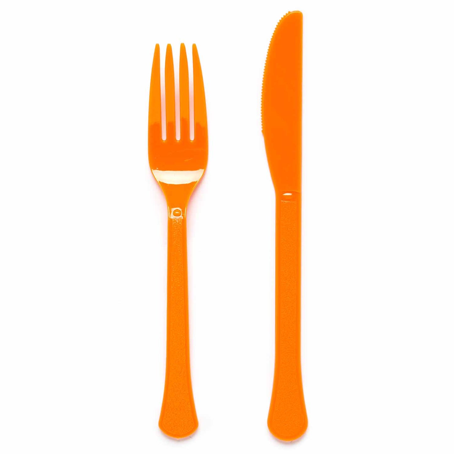 Mixed Plastic Cutlery (24pk) - Orange (Pumpkin)
