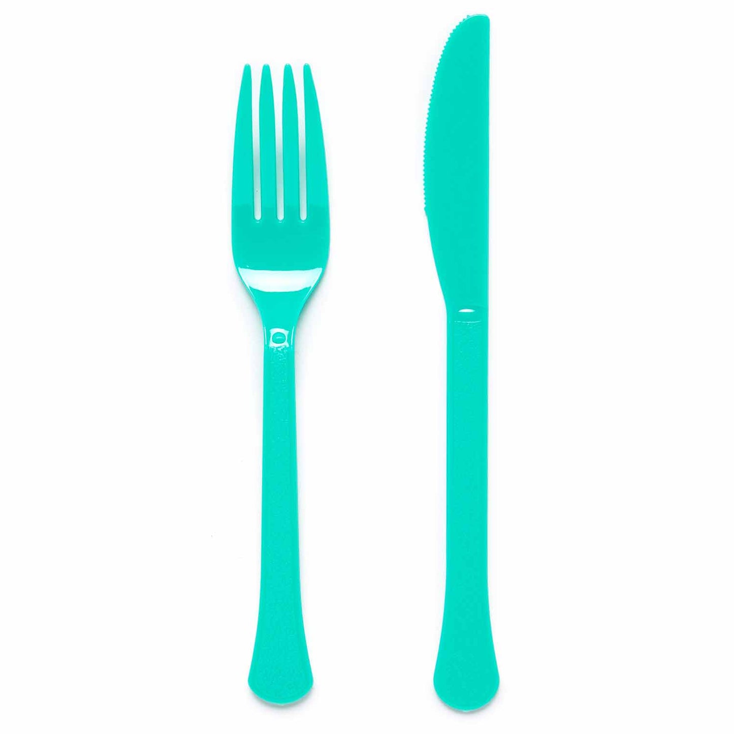 Mixed Plastic Cutlery (24pk) - Seafoam