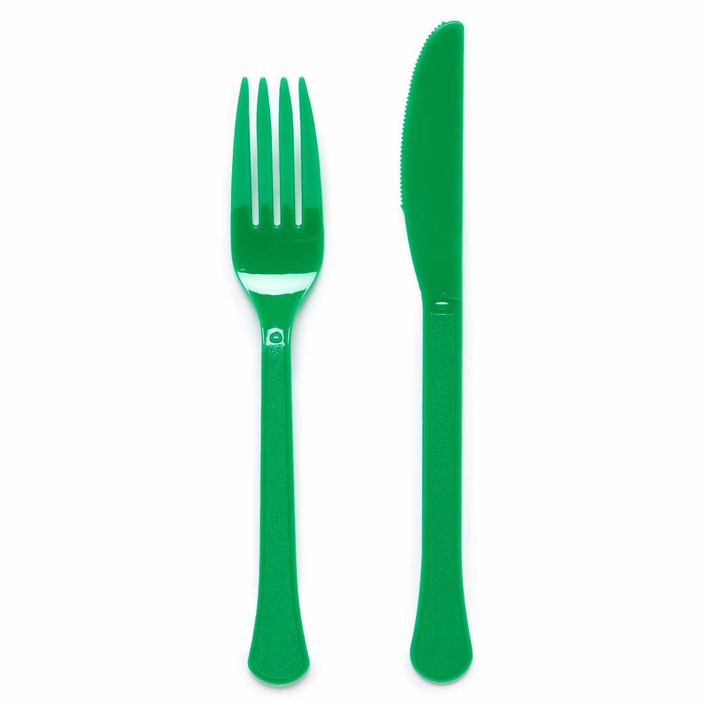 Mixed Plastic Cutlery (24pk) - Green (Evergreen)