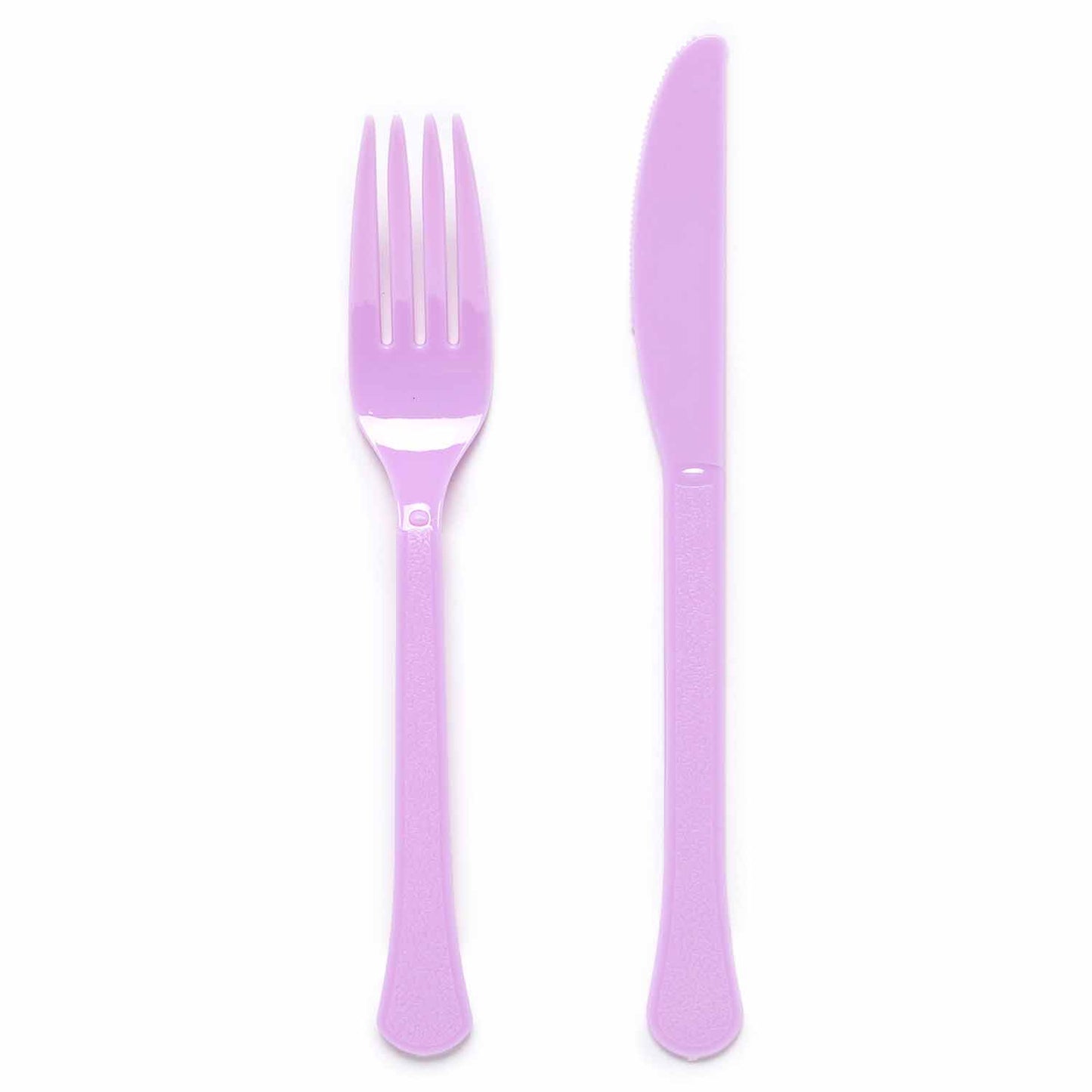 Mixed Plastic Cutlery (24pk) - Lavender (Lilac)