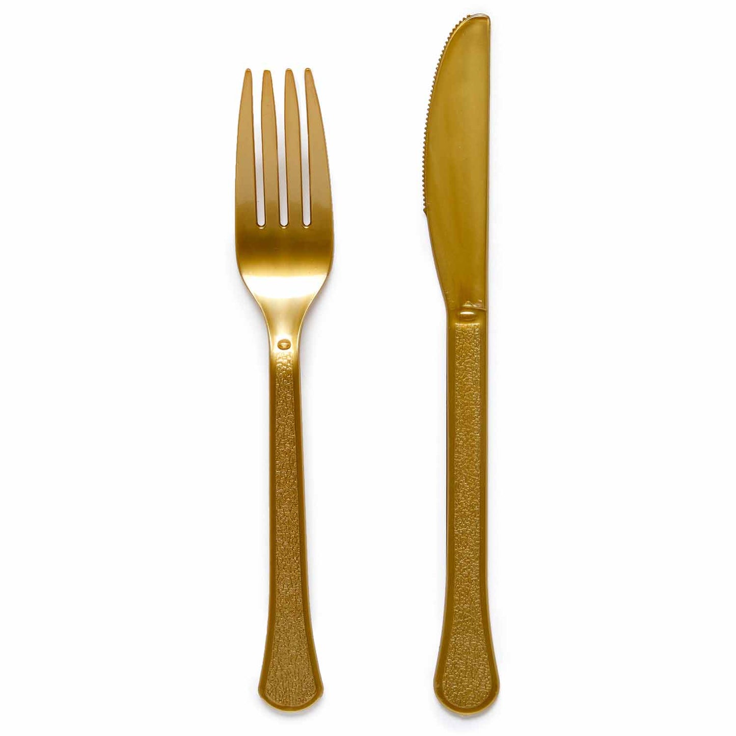 Mixed Plastic Cutlery (24pk) - Gold (Creme Brulee)