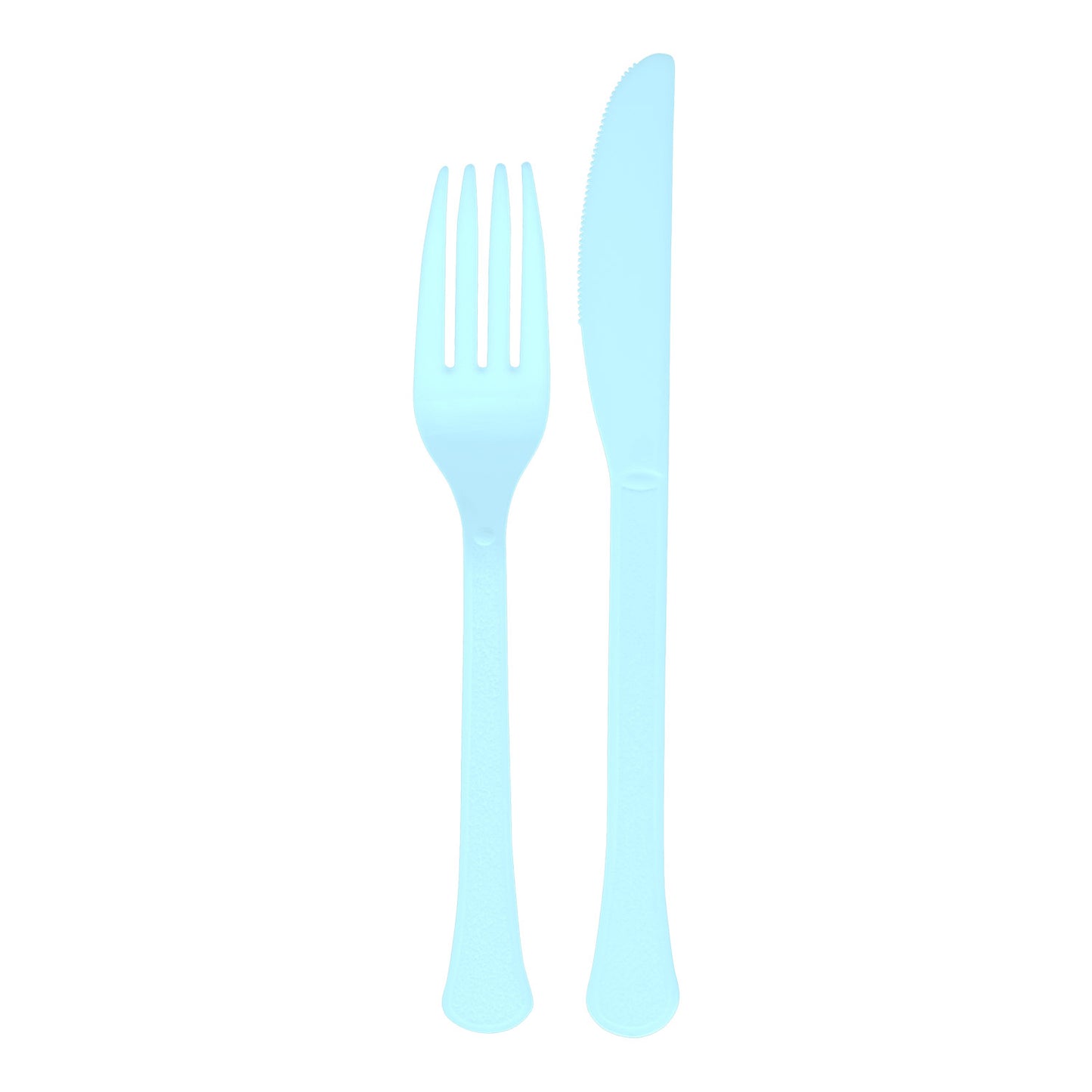 Mixed Plastic Cutlery (24pk) - Baby Blue (Clear Sky)