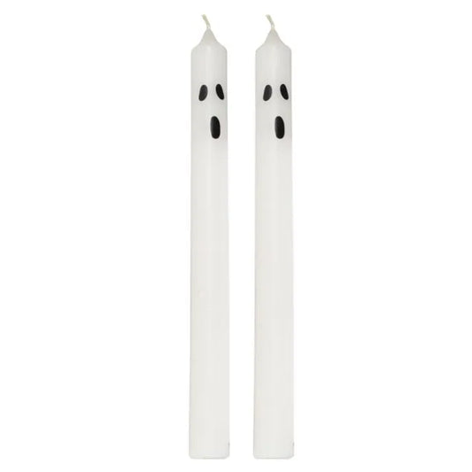 Ghost Face Dinner Candles (2pk)
