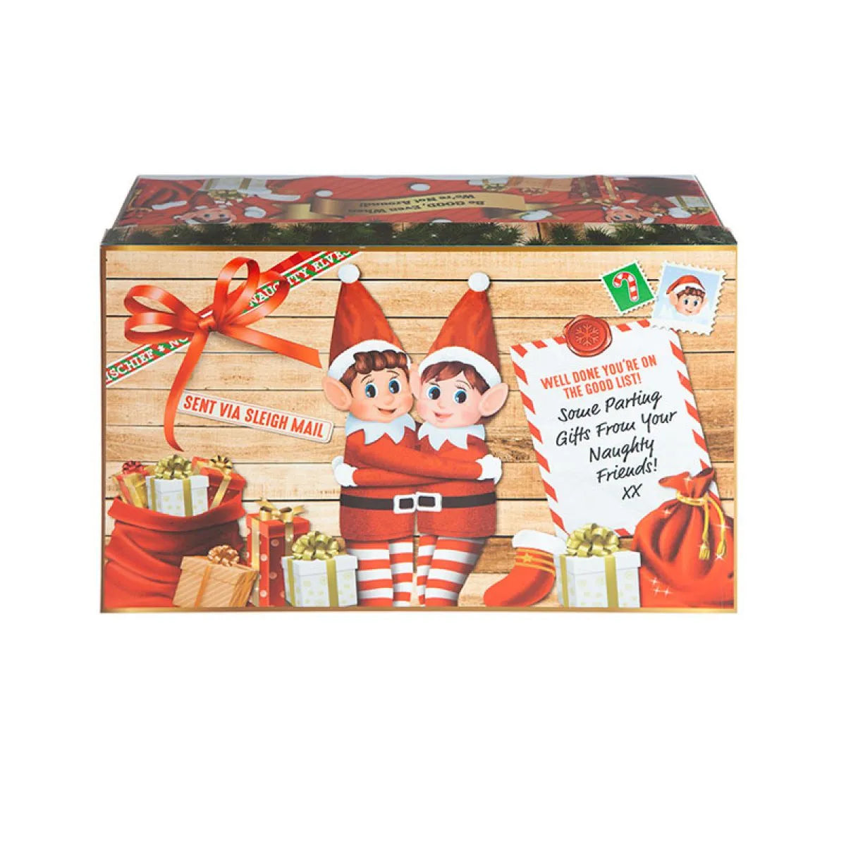 Elves Behavin' Badly - Naughty Elf Christmas Eve Box 21 x 32 x 11cm