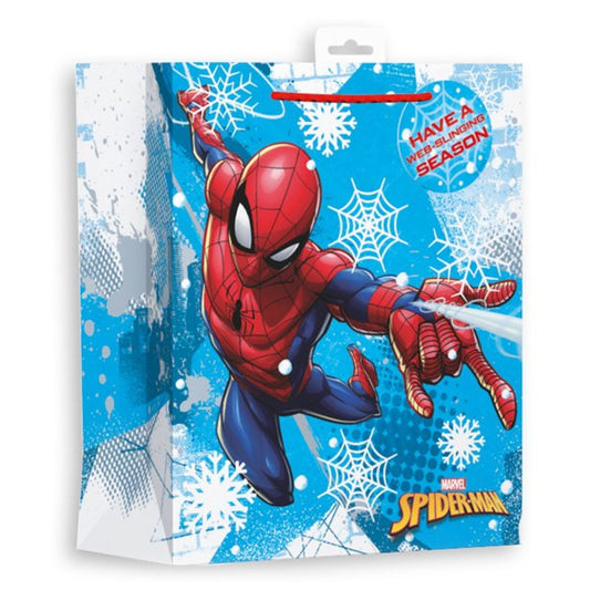 Spiderman Large Christmas Gift Bag - 33cm x 26cm