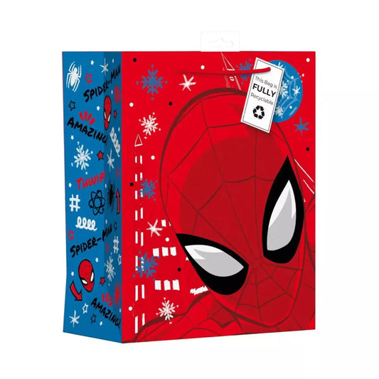 Spiderman Large Christmas Gift Bag - 33cm x 26cm