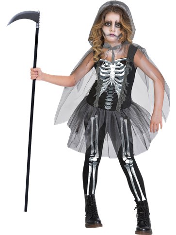 Girls Skeleton Reaper - Child and Teen Costume