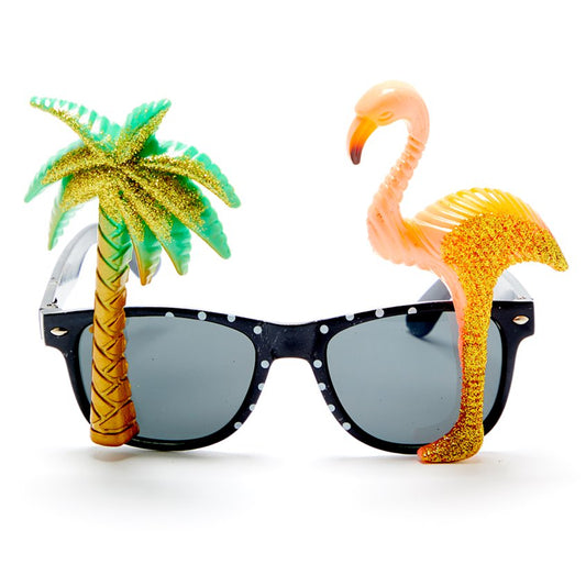 Flamingo Palm Tree Glasses