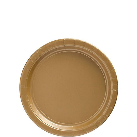 Gold Dessert Plates - 18cm Paper Party Plates