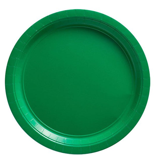 Green Plates - 23cm Paper Party Plates