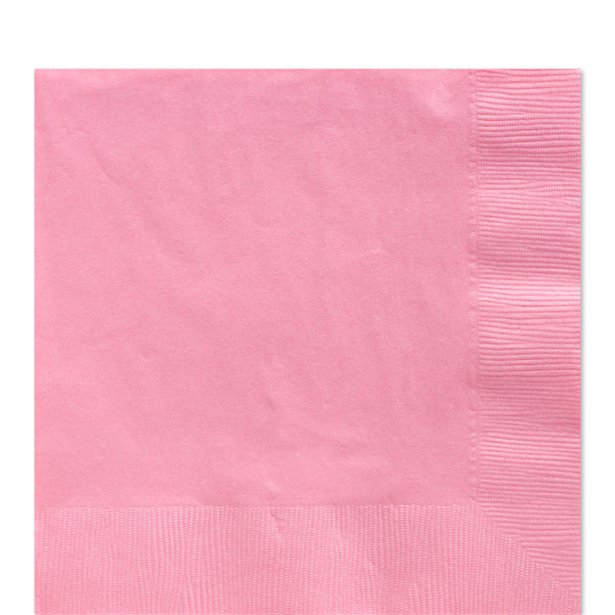 Baby Pink Luncheon Napkins - 33cm Square 2ply Paper