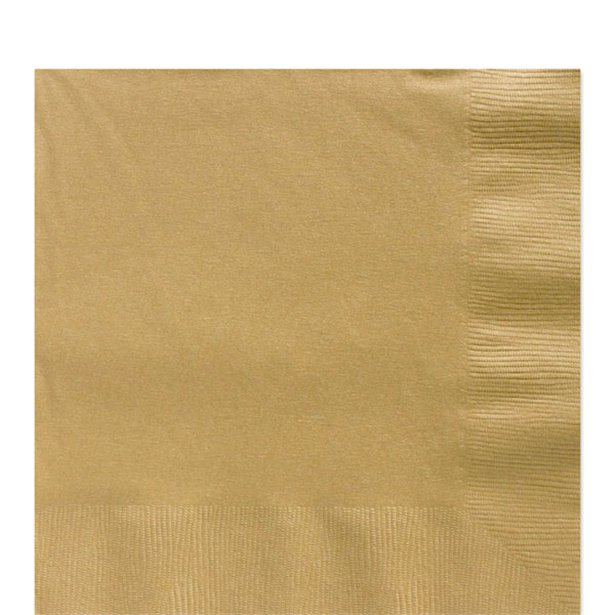 Gold Luncheon Napkins - 33cm Square 2ply Paper