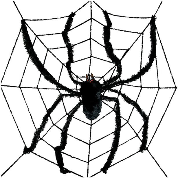 Large Spider Web & Spider - 2.4m