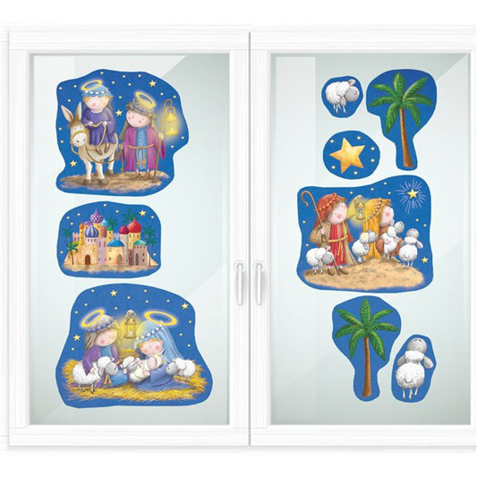 Nativity Scene Window Stickers - 43cm