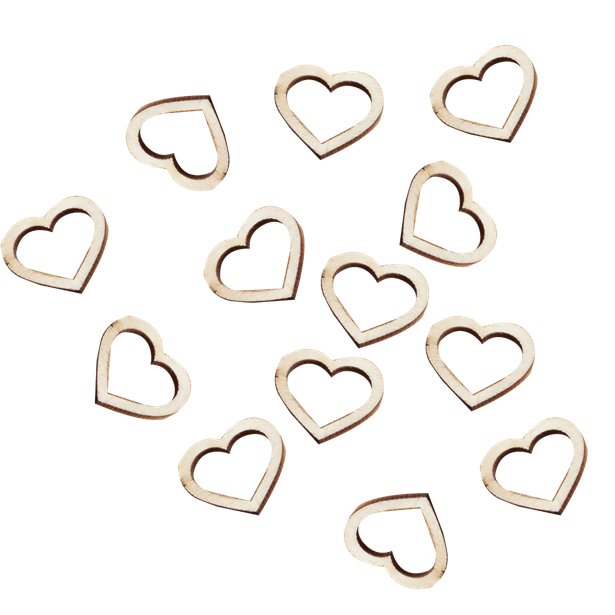 Beautiful Botanics Wooden Heart Shape Confetti