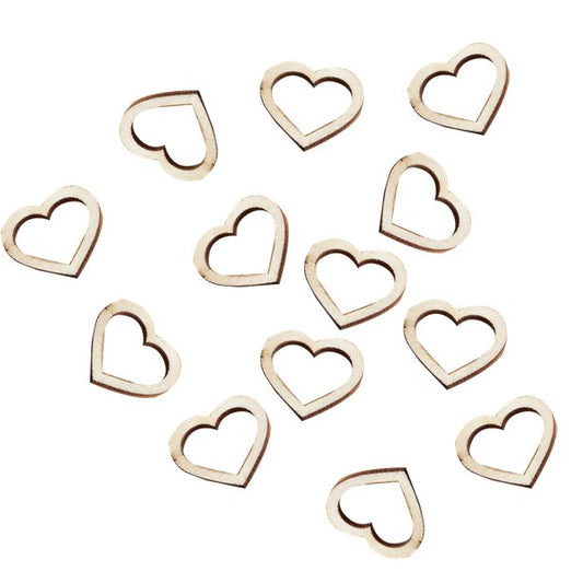 Beautiful Botanics Wooden Heart Shape Confetti