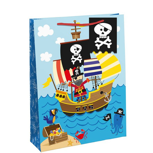Pirate Ship Medium Gift Bag - 25.3cm x 21.5cm