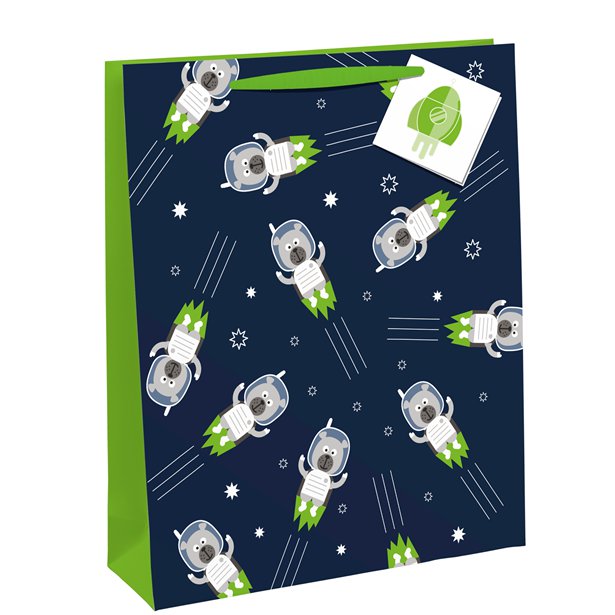 Astronaut Bear Medium Gift Bag - 25.3cm x 21.5cm