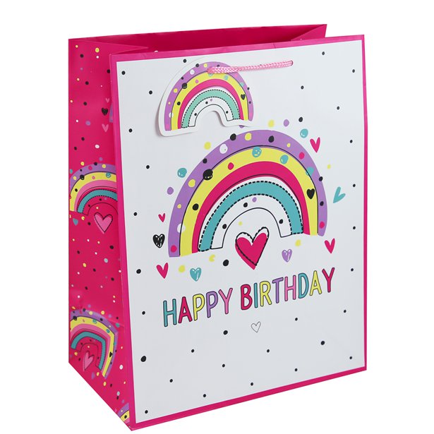Rainbow & Hearts Large Gift Bag