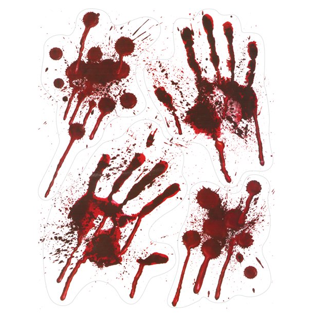 Bloody Hand Window Stickers