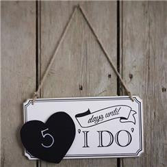 A Vintage Affair 'I Do' Wedding Sign - 27cm