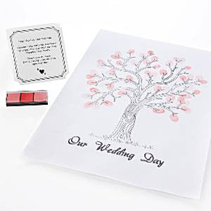 A Vintage Affair Wedding Fingerprint Tree Pink