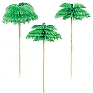 Palm Tree Honeycomb Drink Picks