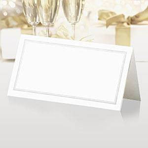 Classic Wedding Place Cards - Silver (50pk)
