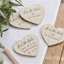 Beautiful Botanics 'Save The Date' Wooden Magnets