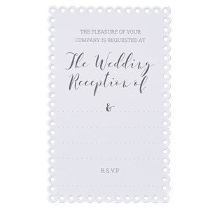 Beautiful Botanics Wedding Reception Invites