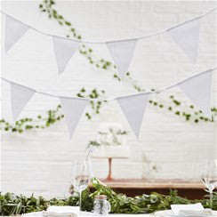 Beautiful Botanics White Fabric Bunting