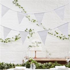 Beautiful Botanics White Fabric Bunting