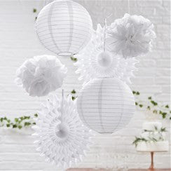 Beautiful Botanics White Mixed Hanging Decorations