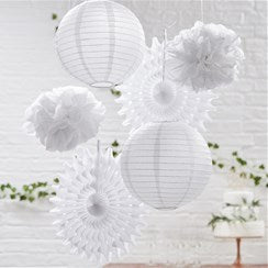 Beautiful Botanics White Mixed Hanging Decorations