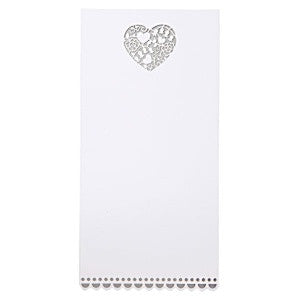 Blank White Heart Wedding Invitations